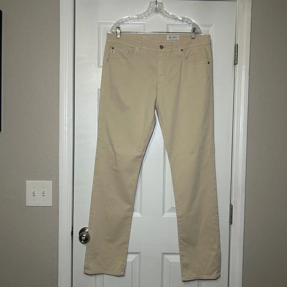 AG Adriano Goldschmied Everett Sueded Slim Straight Pants men's 36 x 34 classic